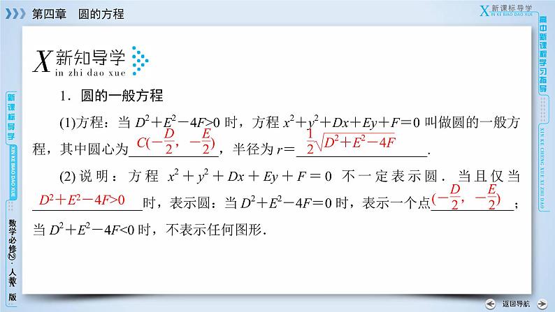 人教A版数学必修2  4.1.2 圆的一般方程 PPT课件+练习07