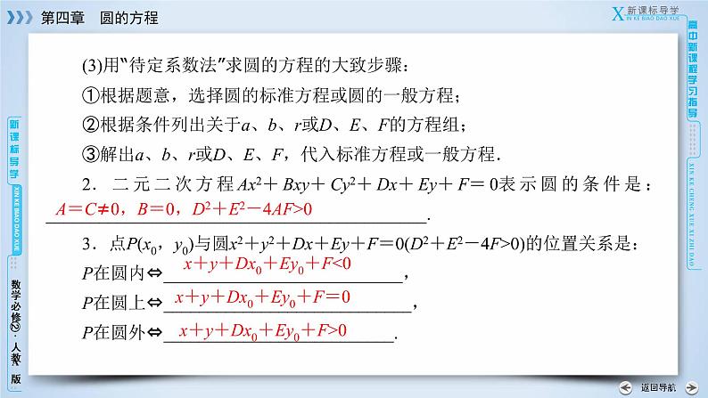 人教A版数学必修2  4.1.2 圆的一般方程 PPT课件+练习08