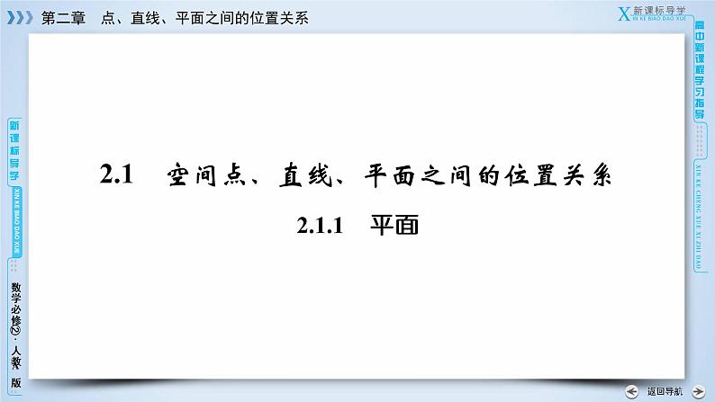 人教A版数学必修2  2.1.1 平面 PPT课件+练习04