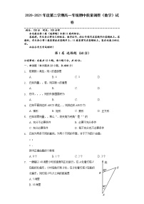天津市实验中学滨海学校2020-2021学年高一下学期期中考试数学试题（含答案与解析）