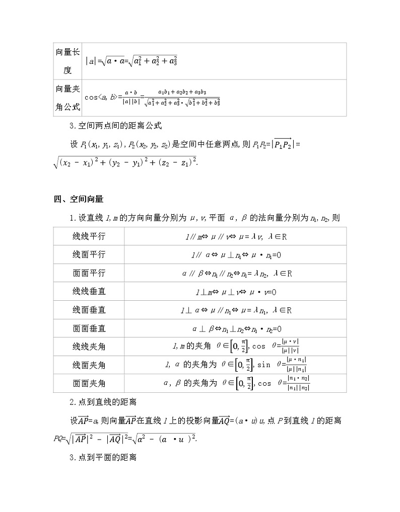 考前必背知识点-2022版数学选择性必修第一册 人教版（2019） 同步练习 （Word含解析）02