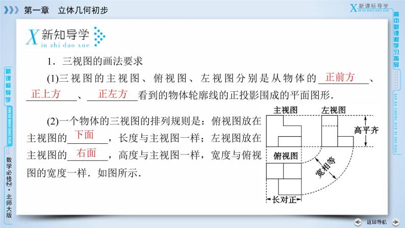 北师大版数学·必修2 1.3 三视图 PPT课件+练习06