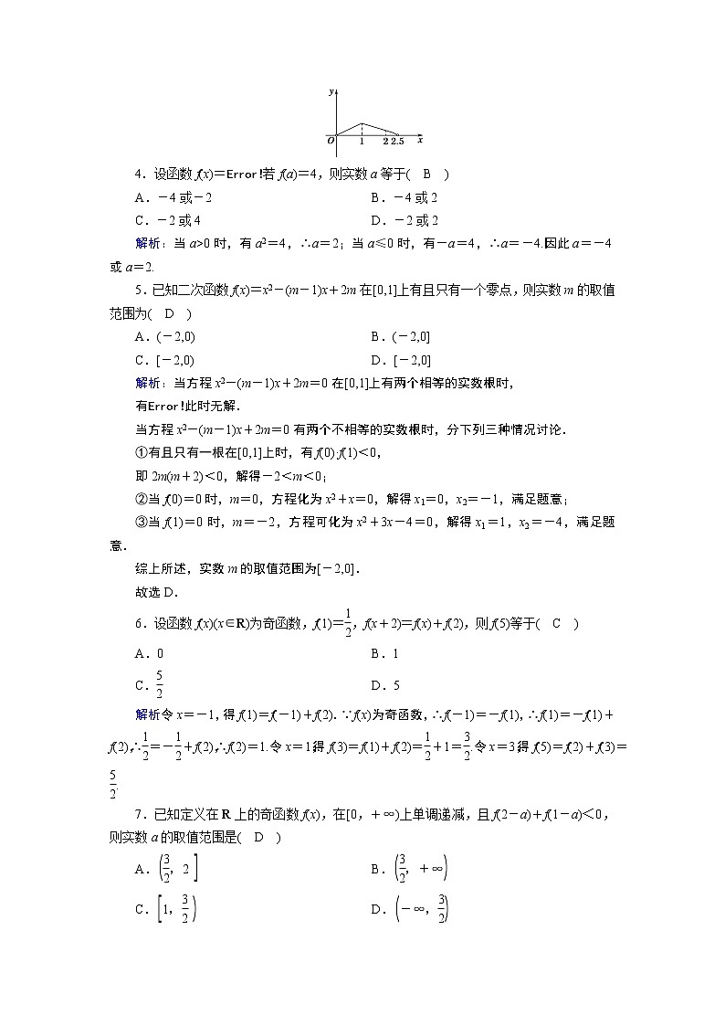 人教B版数学必修1 素养等级测评3 试卷第2页