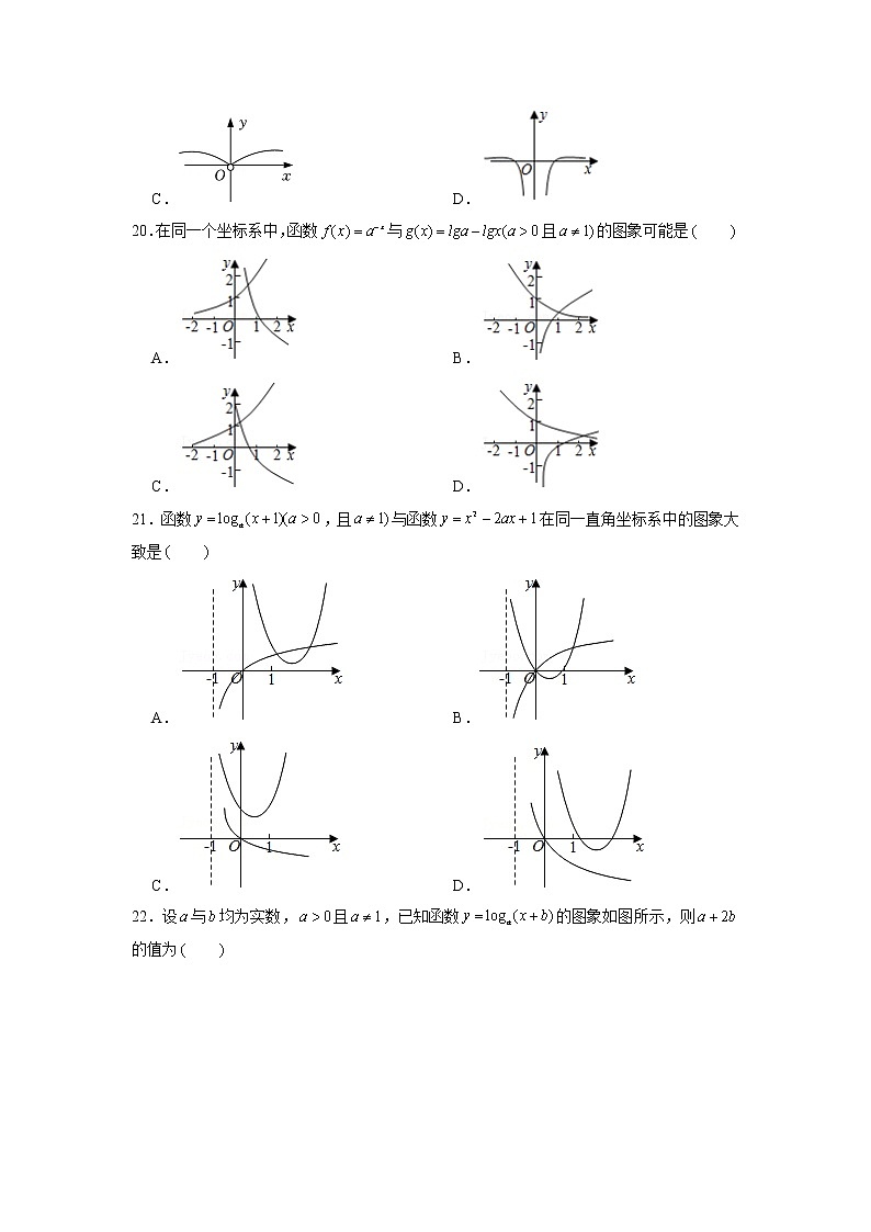 第12练 对数运算和对数函数-【考点通关】2021-2022学年高一数学上学期期末复习考点精讲+精练(人教A版2019必修第一册)(原卷版)第3页
