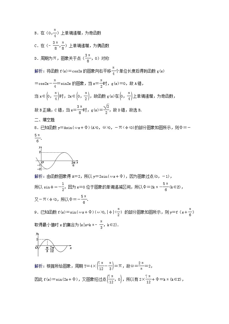 2022年高考数学(理数)一轮复习课时作业21《三角函数的图象》（教师版）第3页