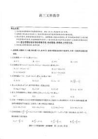 河南九师联盟2022届高三下学期2月联考文科数学试题及答案