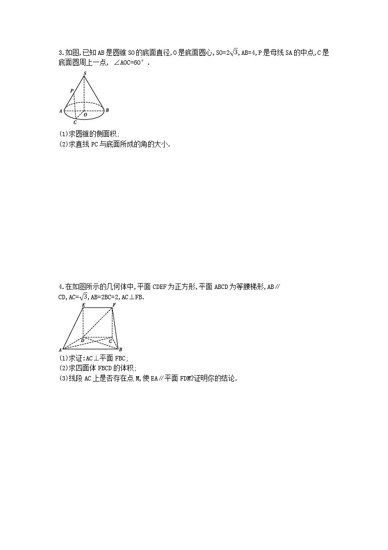 高考数学(文数)二轮复习大题专项练03《立体几何》AB卷（学生版）第2页