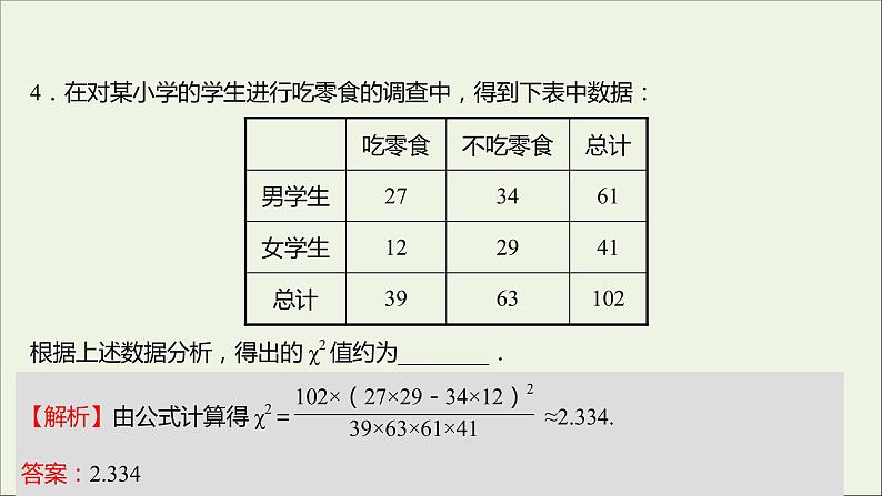 2021_2022学年新教材高中数学课时练18独立性检验课件新人教B版选择性必修第二册08