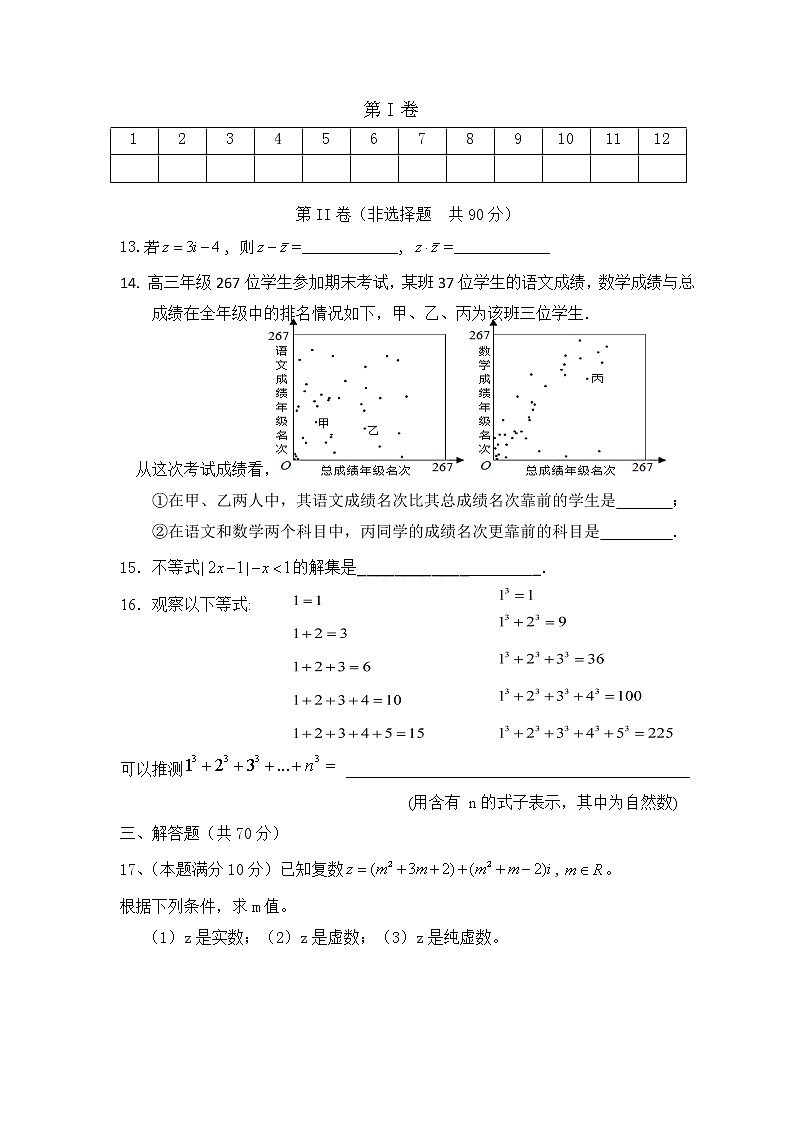 甘肃省酒泉市青海油田第一中学2020-2021学年高二下学期期中考试数学（文）试题（含答案）03