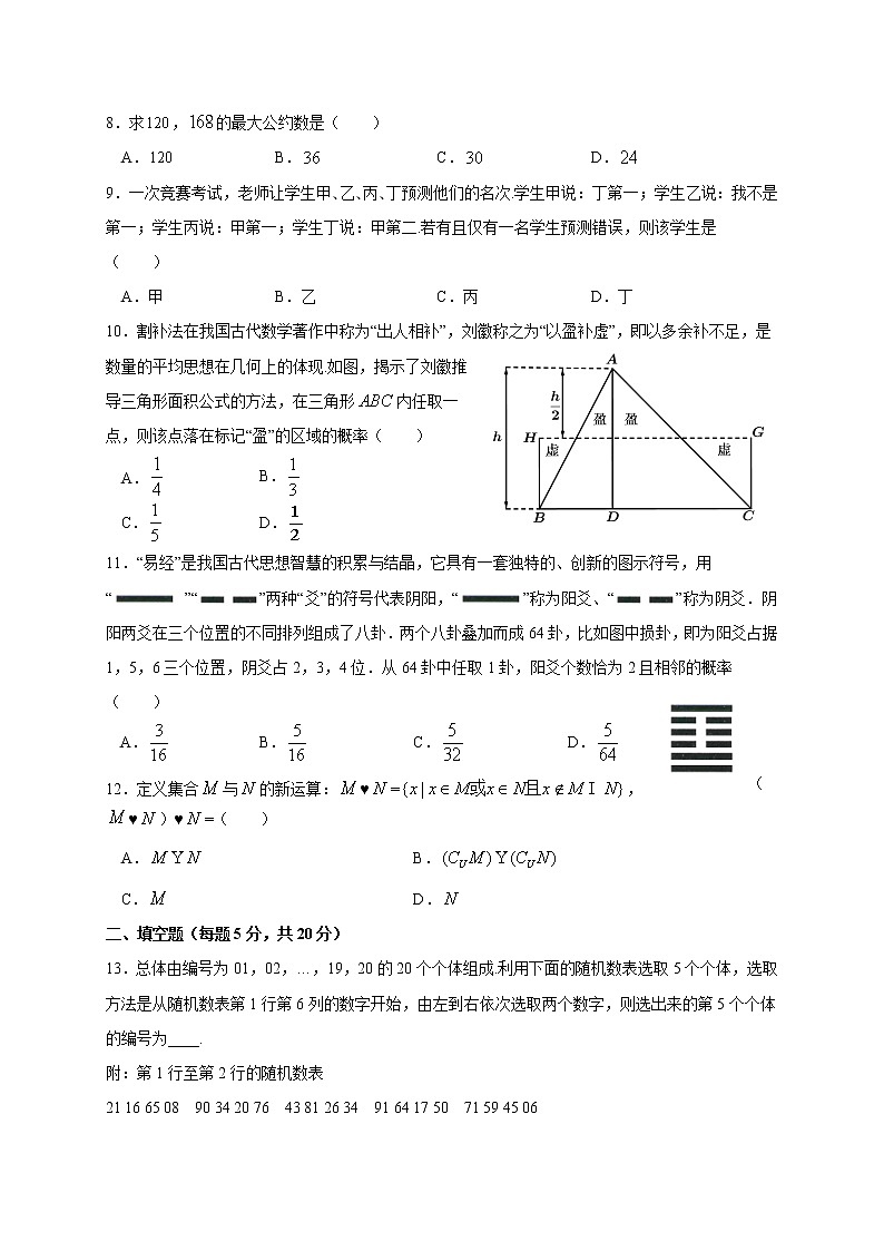 黑龙江省哈尔滨市第六中学2020-2021学年高二下学期期中考试 文数（含答案）练习题02