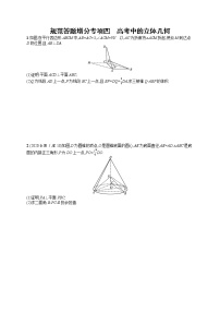人教版高中数学高考一轮复习训练--高考中的立体几何