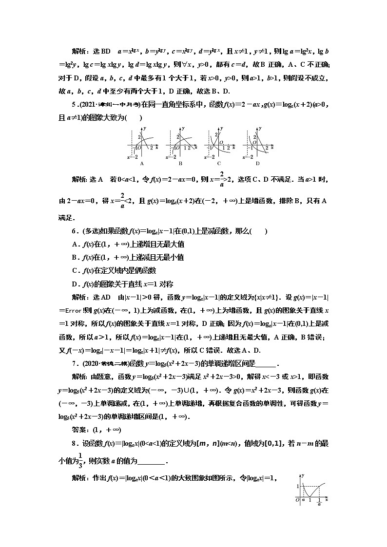 课时跟踪检测（十）  对数与对数函数第2页