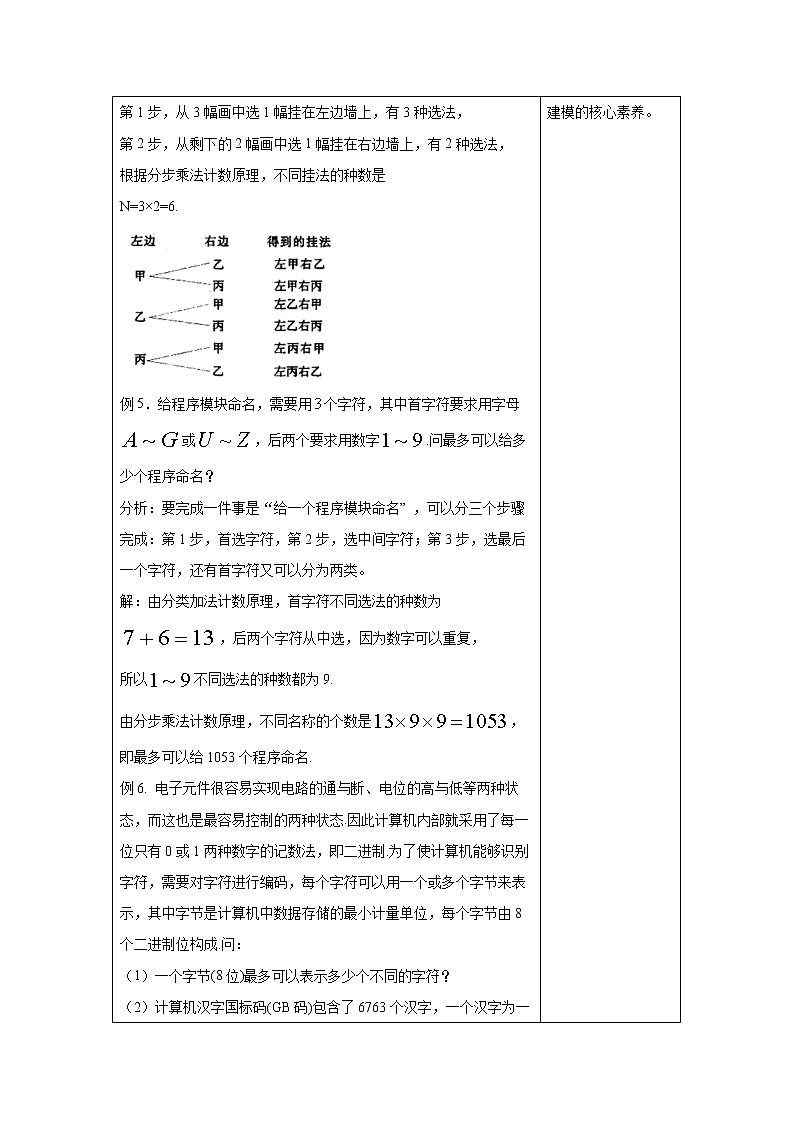 6.1 分类加法计数原理与分步乘法计数原理(2) 教案 高中数学新人教A版选择性必修第三册（2022年）03