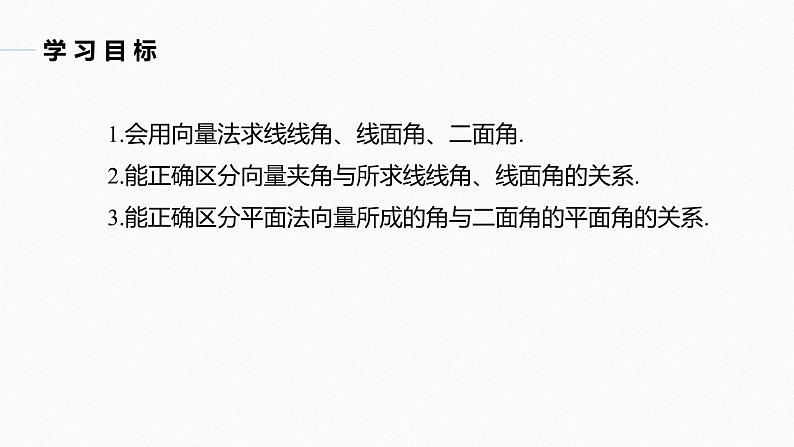 高中数学苏教版（2022春 ）选择性必修第二册  6.3.3 空间角的计算（91张PPT）02