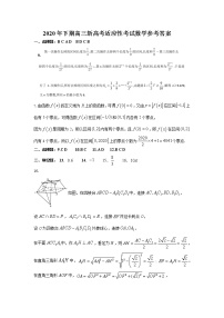 2021届湖南省邵阳市新邵县高三上学期新高考适应性考试数学试题 PDF版