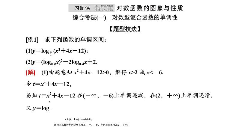 习题课 对数函数的图象与性质课件PPT第1页