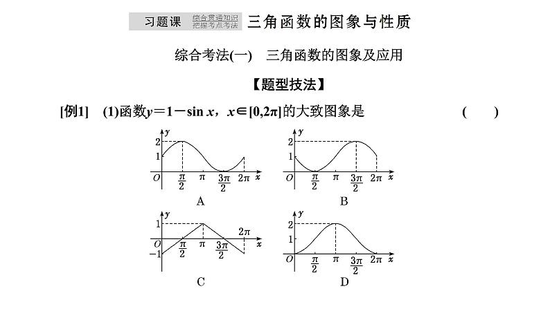 习题课 三角函数的图象与性质课件PPT第1页