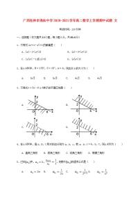 广西桂林市逸仙中学2020-2021学年高二数学上学期期中试题文（含答案）