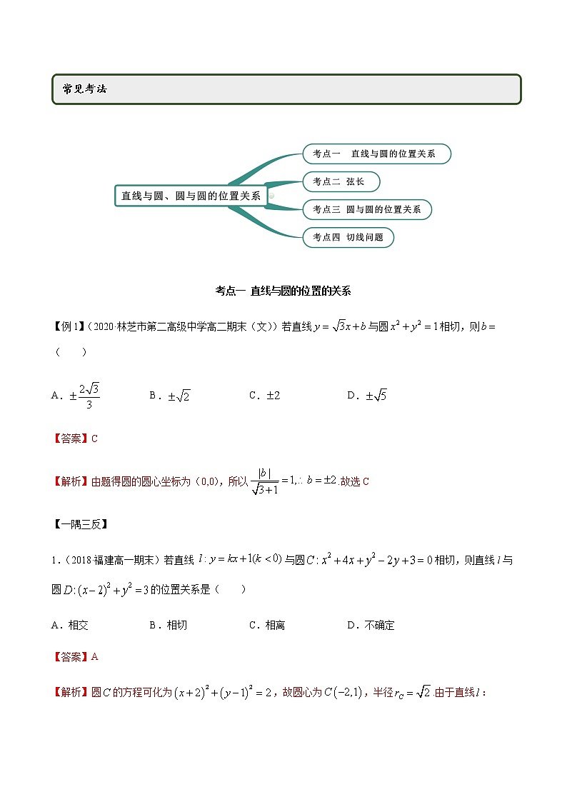 2.5 直线与圆、圆与圆的位置关系（精讲）（解析版）第2页