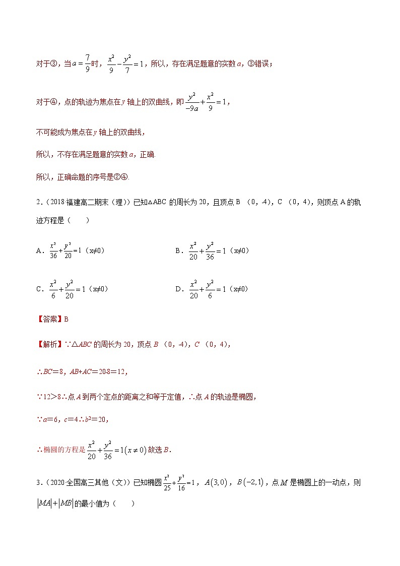 3.1.1 椭圆（第一课时）（精练）（解析版）第2页