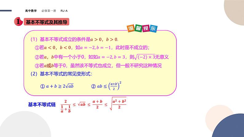 高中数学人教新课标A版必修一-2.2基本不等式同步教学课件（30张）第5页
