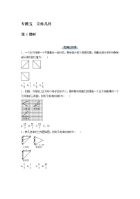 高考数学(理数)二轮专题复习：15《立体几何》专题练习（2课时学生版）