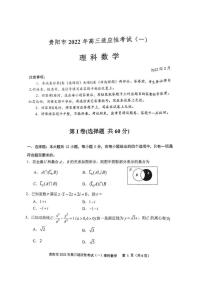 2022年贵州省贵阳市2022届高三适应性考试一（一模）理科数学试题含答案