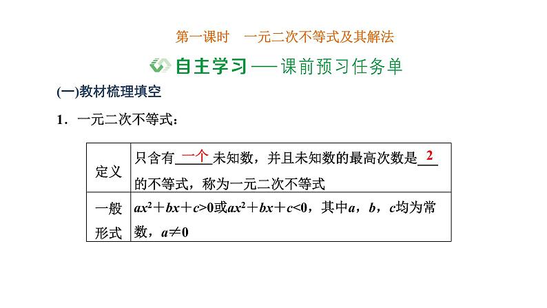 2.3 第一课时 一元二次不等式及其解法课件PPT02