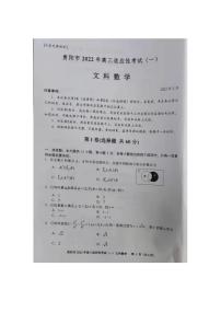 2022年贵州省贵阳、六盘水、黔南、安顺2022届高三适应性考试一（一模）文科数学试题含答案