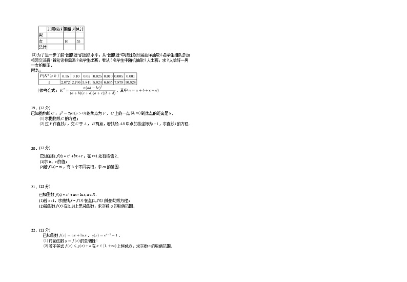 宁夏银川市一中2021-2022学年高二上学期期末考试数学（文）试题含答案第2页