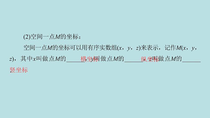 2022届高考数学理一轮复习新人教版课件：第七章立体几何第五节空间向量及其应用03