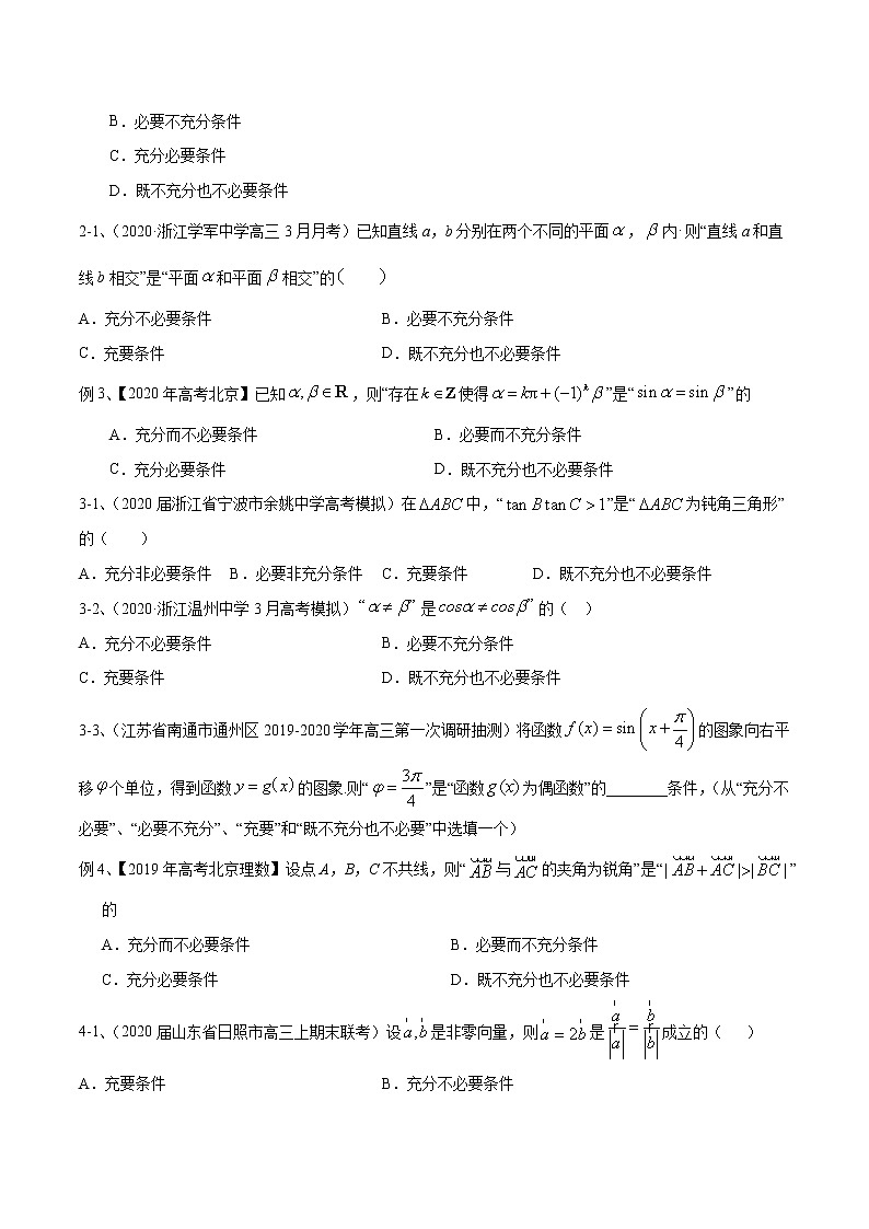 2022高考数学一轮复习专题03 充分、必要、充要问题的研究（原卷）第2页