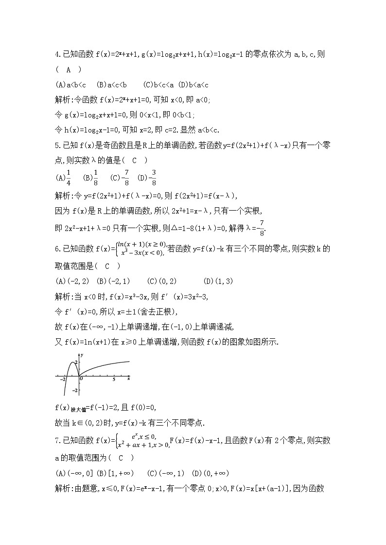 高考数学(理数)一轮复习练习题：2.8《函数与方程》（教师版）第2页