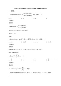 浙江省宁波市诺丁汉大学附属中学2019-2020学年高一（实验班）下学期期中考试数学试题 Word版含解析