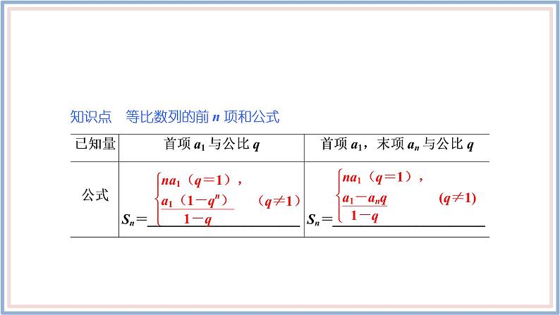 2021-2022新教材苏教版数学选择性必修第一册课件：4.3.3　第一课时　等比数列的前n项和公式06