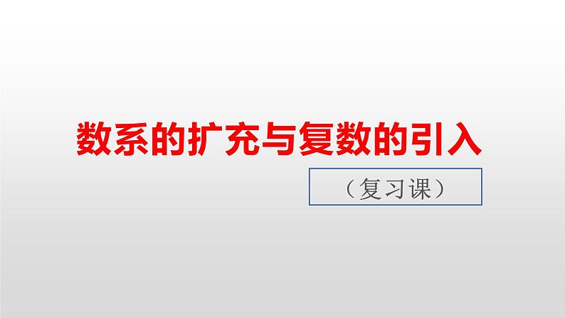 复数的概念与几何意义复习课件PPT第1页