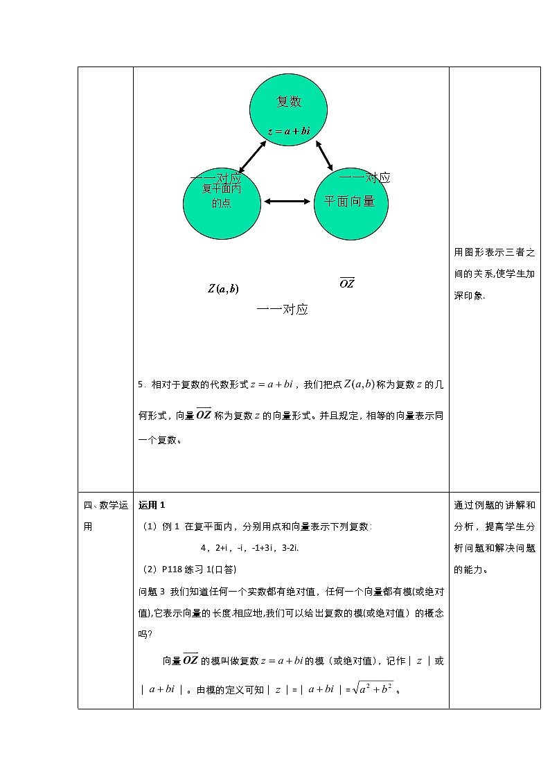 2021-2022高中数学人教版选修2-2教案：3.1.2复数的几何意义+（一）+Word版含答案第3页