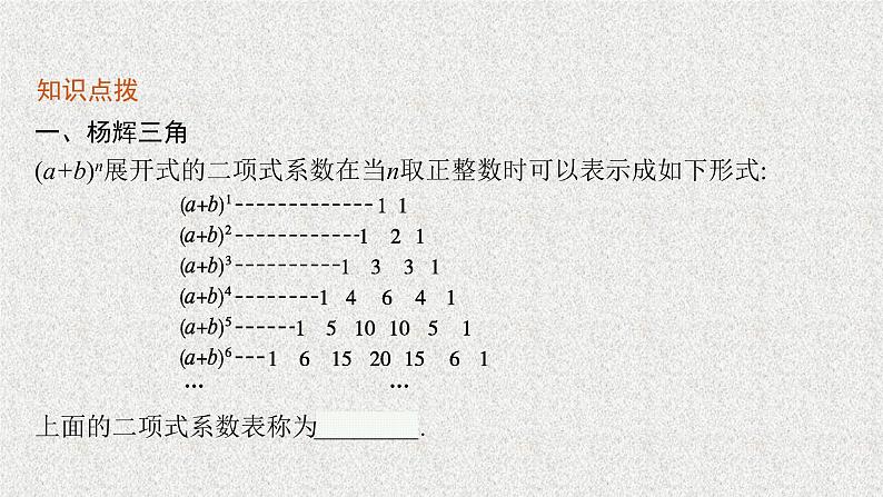 2022届高中数学新北师大版选择性必修第一册 第五章 4.2 二项式系数的性质 课件第6页