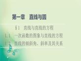 2020-2021學(xué)年高中數(shù)學(xué)新北師大版選擇性必修第一冊 第1章 §1 1.1 一次函數(shù)的圖象與直線的方程 1.2 直線的傾斜角、斜率及其關(guān)系 課件（44張）