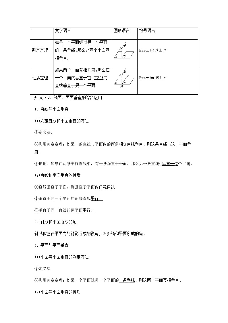 35直线、平面垂直的判定与性质 高考数学高频考点题型学生版02