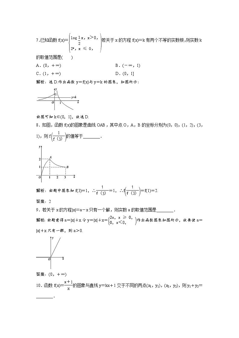 高考数学(理数)一轮复习检测卷：1.9《函数的图象》 第3页
