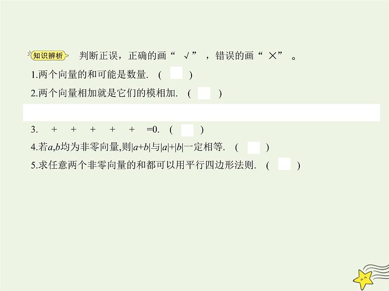 2022年新教材高中数学第六章平面向量初步1.2向量的加法课件新人教B版必修第二册(共16张PPT)第6页