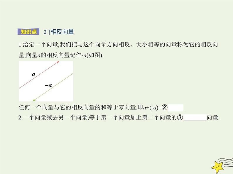 2022年新教材高中数学第六章平面向量初步1.3向量的减法课件新人教B版必修第二册 课件(共13张PPT)第4页