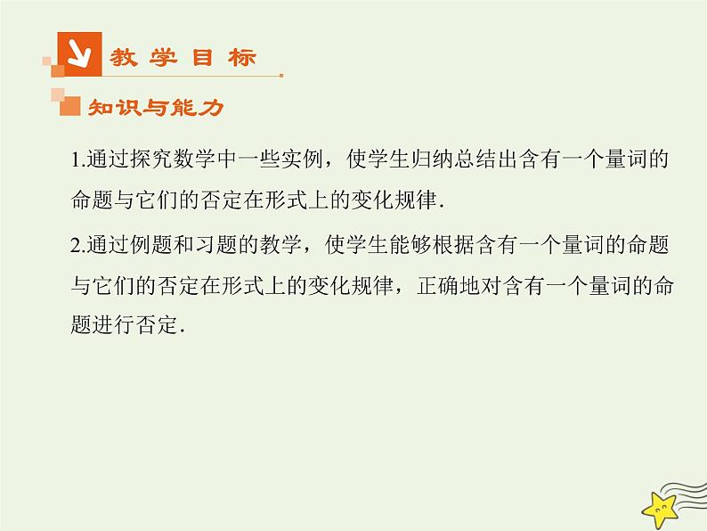 2021_2022高中数学第一章常用逻辑用语4全称量词与存在量词3含有一个量词的命题的否定2课件新人教A版选修2_106