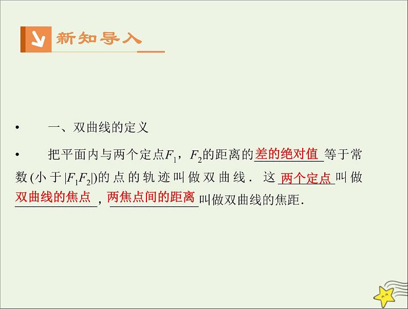 2021_2022高中数学第二章圆锥曲线与方程3双曲线1双曲线及其标准方程1课件新人教A版选修2_103