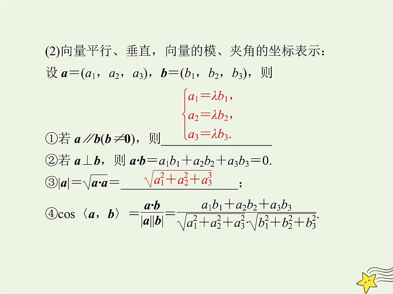 2021_2022高中数学第三章空间向量与立体几何1空间向量及其运算5空间向量运算的坐标表示1课件新人教A版选修2_105