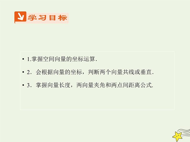 2021_2022高中数学第三章空间向量与立体几何1空间向量及其运算5空间向量运算的坐标表示3课件新人教A版选修2_102