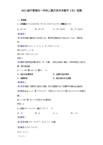 2021届宁夏银川一中高三第六次月考数学（文）试题（含解析）