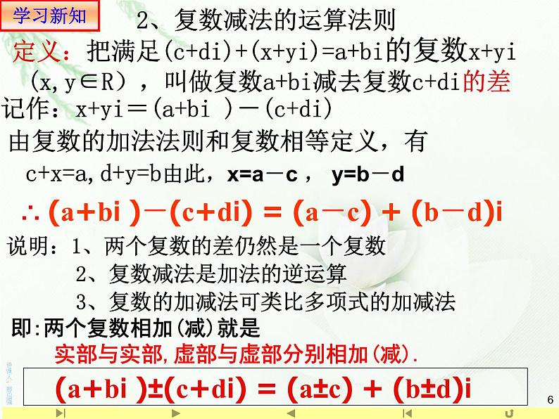 7.2.1 复数代数形式的加减运算及其几何意义 人教版高中数学新教材必修第二册课件第6页