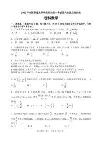 陕西省西安市西工大附中2022届高三第六次适应性训练数学（理）试题PDF版含答案